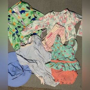 12-18m Baby girl Ruffle Butts Bathing suit Bundle